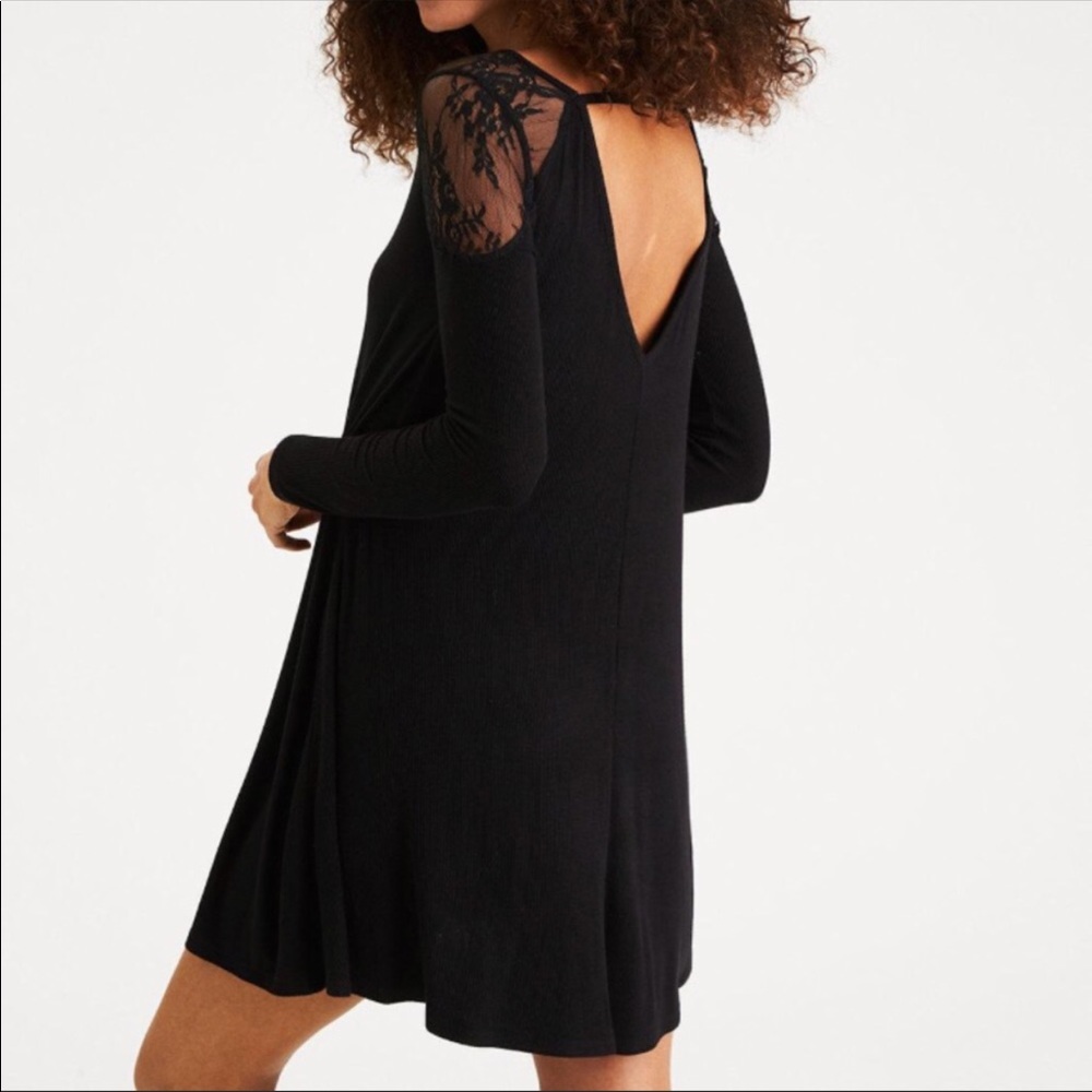 NWT American Eagle Outfitters Lace Shoulder Dress